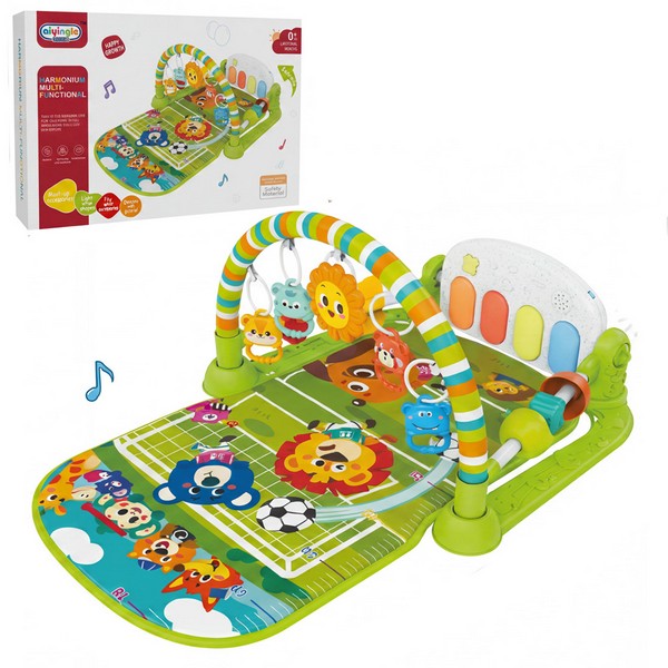 Набор "Развивающий игровой коврик", дуга, 5 подвесных игрушек, пианино