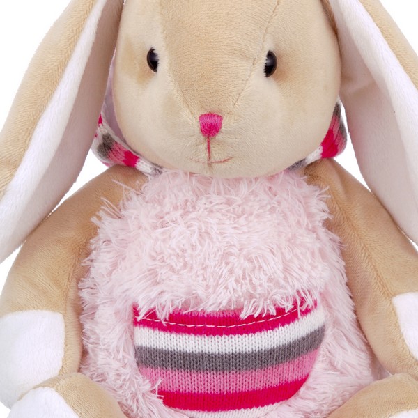Мягкая Игрушка RELANA, Зайка в меховом розовом худи с карманом, 19 см Мягкая Игрушка RELANA, Зайка в меховом розовом худи с карманом, 19 см