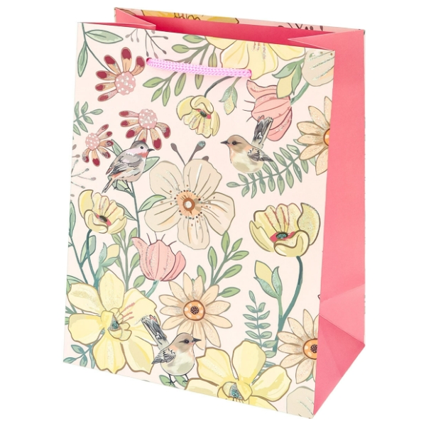 Dream cards Пакет подар. с мат. лам. и глит. (12 шт в наборе) 18*23*10 см(М),Нежный цвет