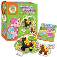 Игра настольная с липучками "Мама и малыш"
