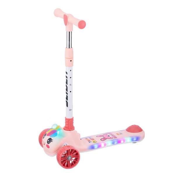 Самокат трехколесный Slider, колеса светящиеся, руль складной