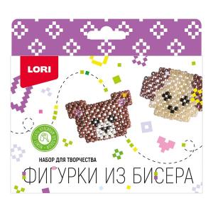 Набор для творчества "Фигурки из бисера" Медвежонок, щенок.
