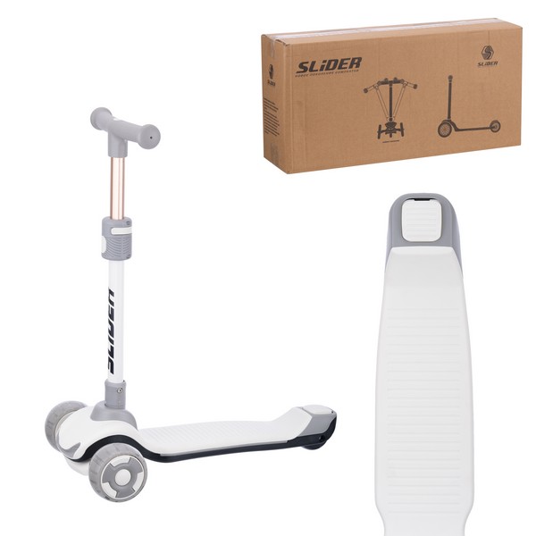 Самокат трехколесный Slider, колеса светящиеся, руль складной