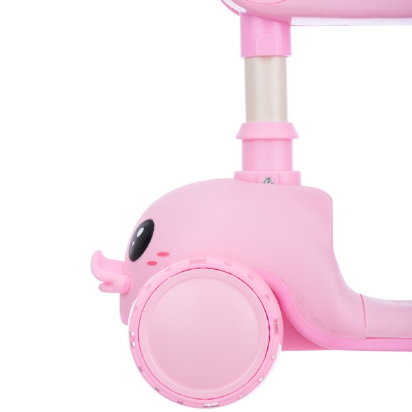 Самокат трехколесный Slider, колеса светящиеся, руль складной