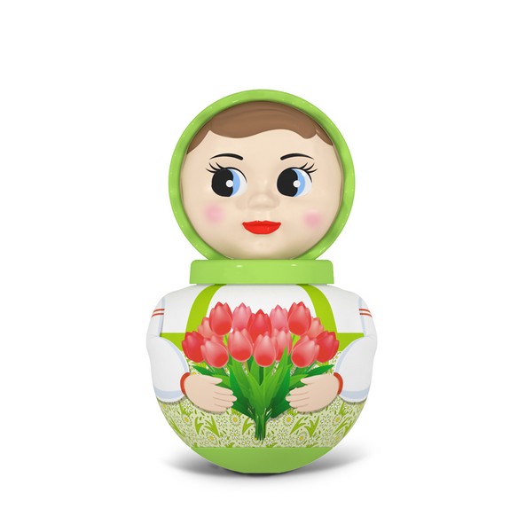 Неваляшка малая "Девочка" в коробке