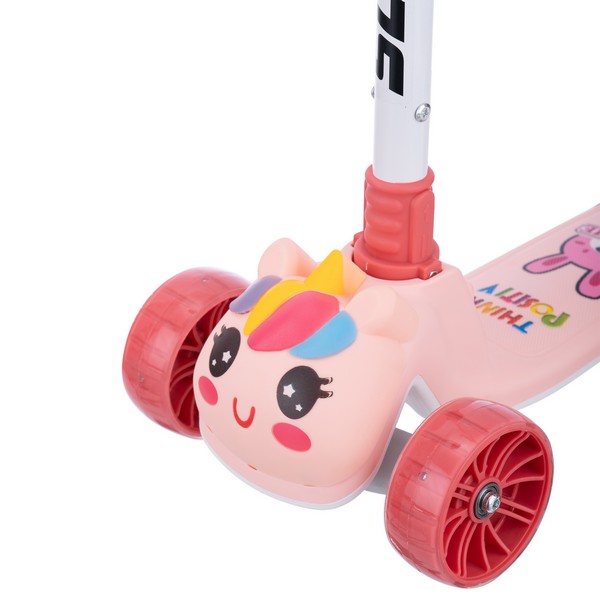 Самокат трехколесный Slider, колеса светящиеся, руль складной