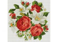 Мозаичная картина "Розы и лилии"