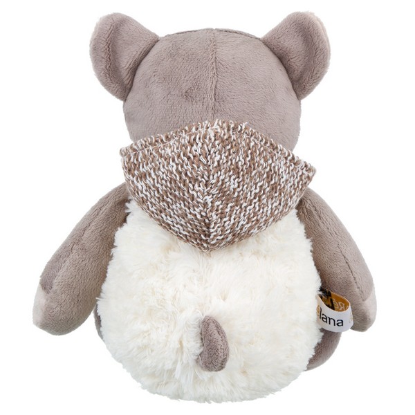 Мягкая Игрушка RELANA, Мишка в меховом белом худи с карманом, 19 см Мягкая Игрушка RELANA, Мишка в меховом белом худи с карманом, 19 см