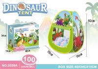 Палатка "Динозаврик" (100 шшариков в комплекте)