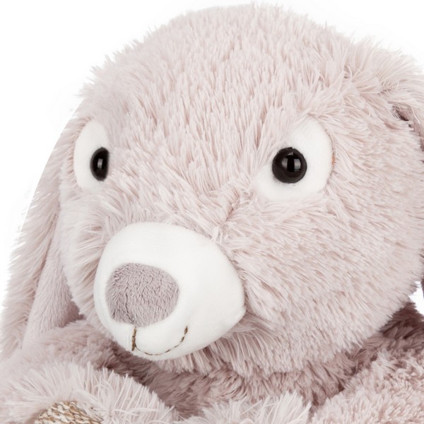 Заяц бежевый с сердцем, 25 см