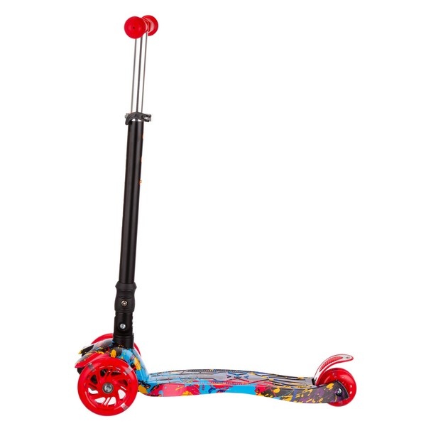 Самокат трехколесный складной, колеса PU со светом