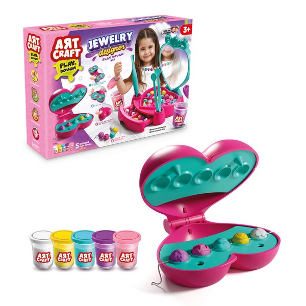 Игрушка AЯT CRAFT Набор для лепки Дизайнер украшений, тесто 5х56г,