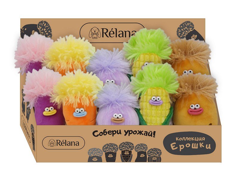 Игрушка мягконабивная ТМ "Relana" Сказочное существо Ерошкин Овощ, 13 см (кратность продажи 10), в/к 13*10*6 см Игрушка мягконабивная ТМ "Relana" Сказочное существо Ерошкин Овощ, 13 см (кратность продажи 10), в/к 13*10*6 см