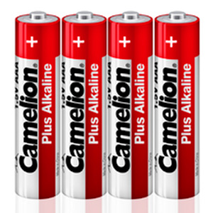 Батарейка мизинчикова (4 шт в спайке) ААА 1.5В "Camelion Plus Alkaline LR03 SP-4", 1,4*4,5*4 см