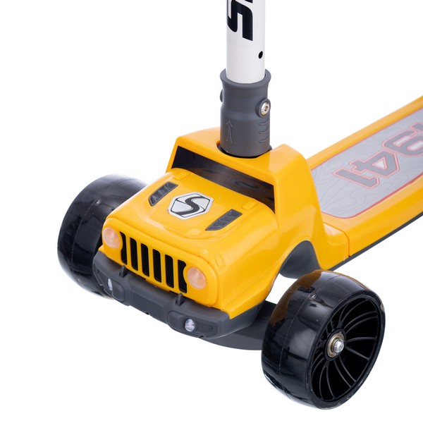 Самокат трехколесный Slider, колеса светящиеся, руль складной