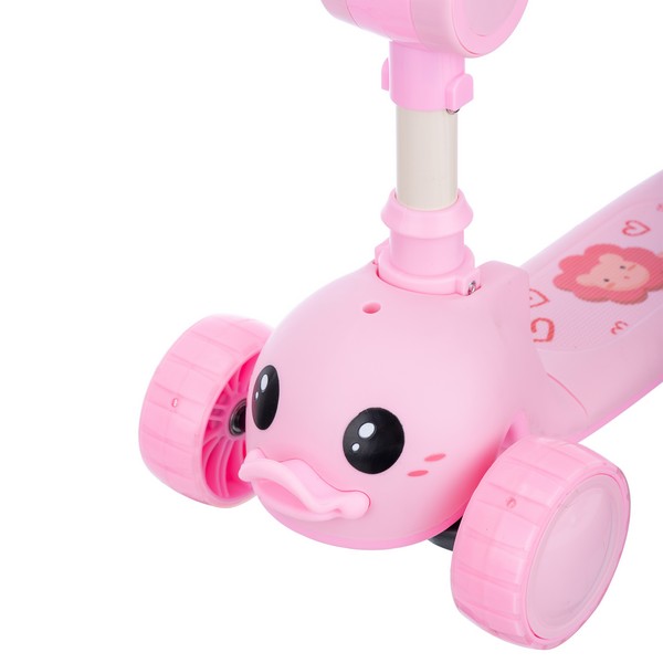 Самокат трехколесный Slider, колеса светящиеся, руль складной