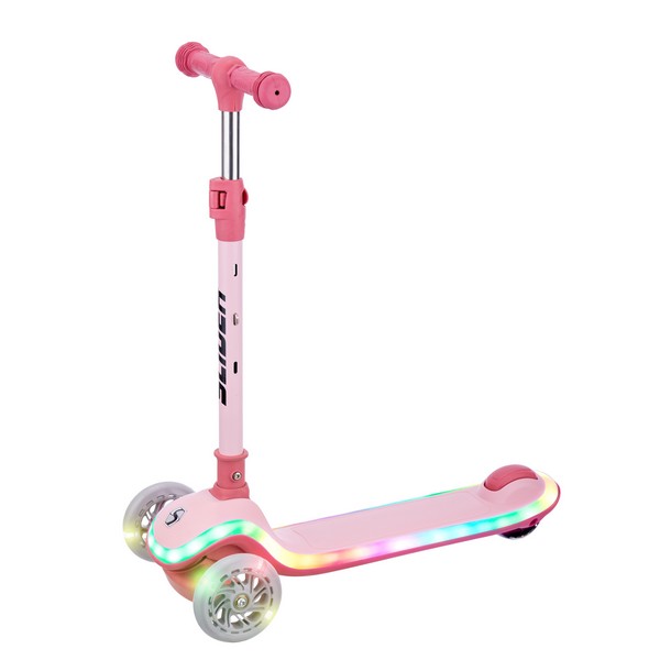 Самокат трехколесный Slider, светящиеся полиуретановые колёса и платформа, руль складной