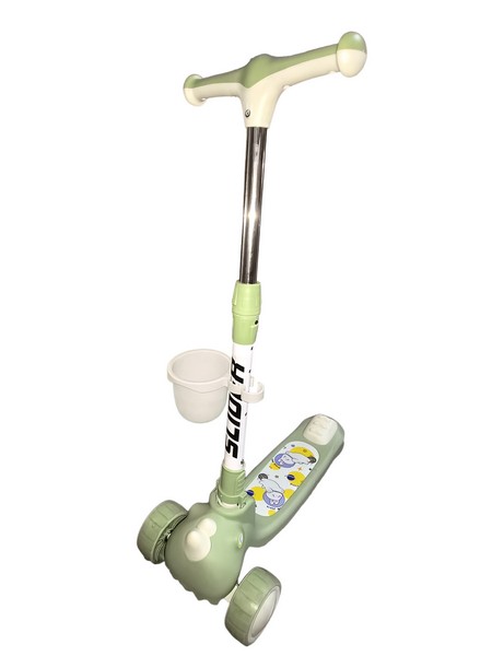 Самокат трехколесный Slider, колеса светящиеся, руль складной