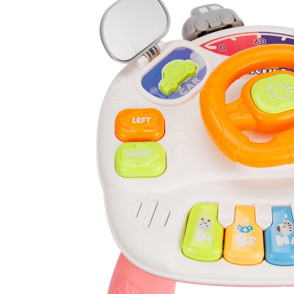 Центр развивающий Elefantino "Веселые гонки": игровой столик (25*25*21см), пианино, руль, светофор