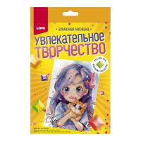 Алмазная мозаика 15*20 детская (неполное заполнение) "Домашний любимец", европодвес