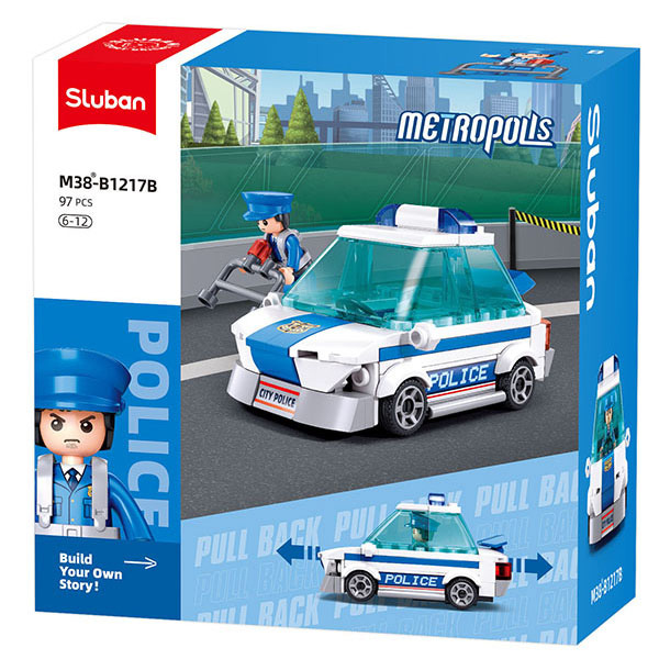 Конструктор "Полицейский транспорт", 97 деталей, 1 фигурка