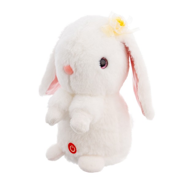 Игрушка-повторюшка "Зайка" 17 см, режимы: танец, музыка, запись, 6 цветов в ассортименте