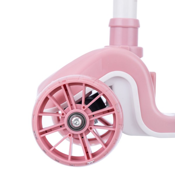 Самокат трехколесный Slider, колеса светящиеся, руль складной