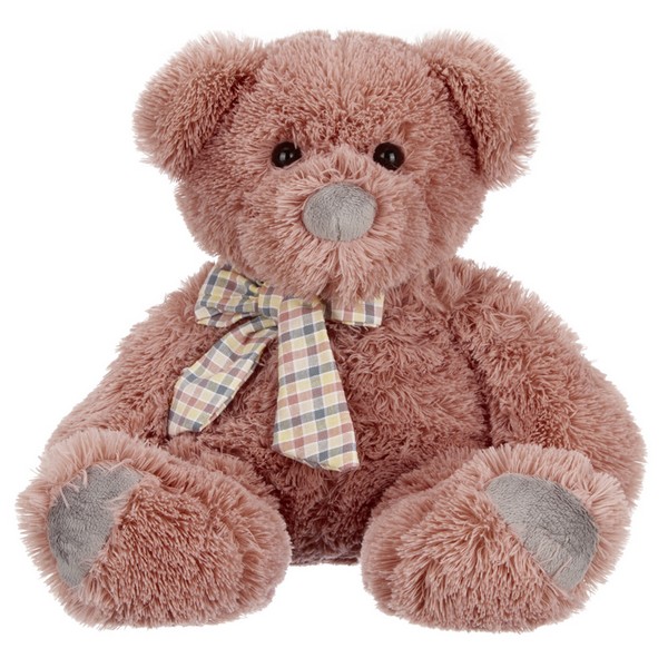 Мишка розовый с бантиком, 27 см Мишка розовый с бантиком, 27 см