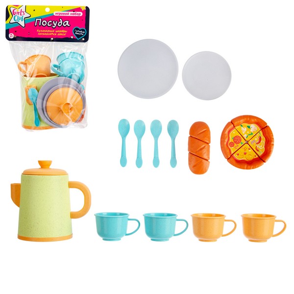 Набор Girl's Club "Посуда", 13 предметов, органические материалы