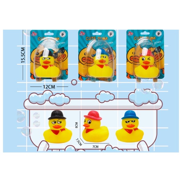 Игрушка для купания ПВХ "Уточка" 3 вида в ассортименте