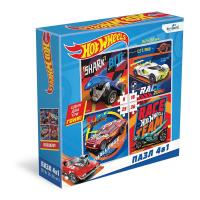Набор Пазл 4 в 1.9-16-25-36 Элементов, Hot Wheels "Готовы к старту"