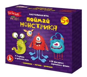 Игра настольная деревянная "Поймай монстрика" Far far land Wood. в/к