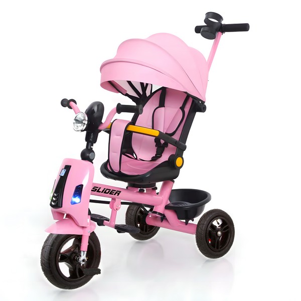Велосипед трехколесный Slider с ручкой управления, надувные колеса 10 и 8 дюймов