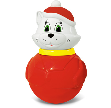 Неваляшка большая "Кот Мурлыка", в пакете