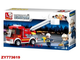 Конструктор "Пожарная машина" 136 деталей