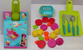 Набор "Повар" "Girl's Club" продукты-конструктор, корзина, приборы, доска