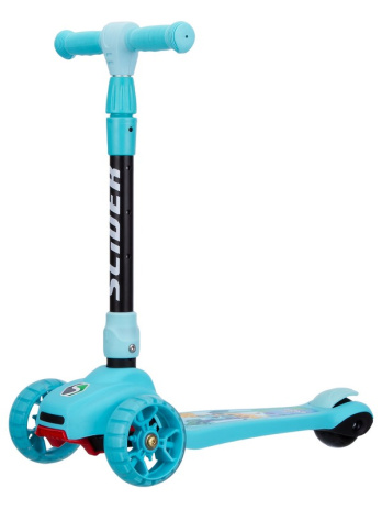 Самокат трехколесный со светящимися колесами