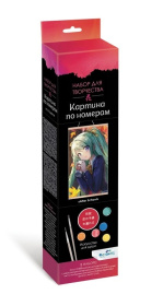Картина для раскрашивания по номерам. ПАННО. Аниме. After school. 30x50 см.