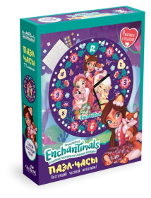 Пазл Часы 77 Эл. "Энчантималс. Вечер с друзьями + 4 магнита"