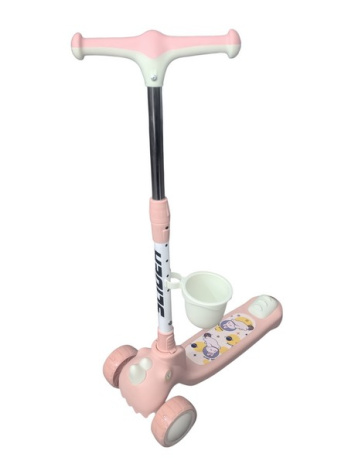 Самокат трехколесный Slider, колеса светящиеся, руль складной