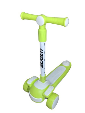 Самокат трехколесный Slider, колеса светящиеся, руль складной