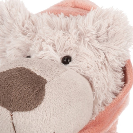 Мишка бежевый в свитере, 19 см