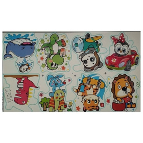 Мяч гимнастический с рожками, 55см,  "Животные" микс цвета