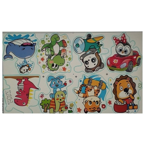 Мяч гимнастический с рожками, 55см,  "Животные" микс цвета