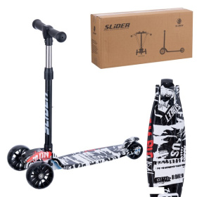 Самокат трехколесный Slider, колеса светящиеся