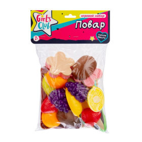 Набор "Повар "Girl`s Club", 12 предметов, продукты на липучках