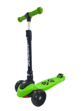 Самокат трехколесный Slider, колеса светящиеся, руль складной