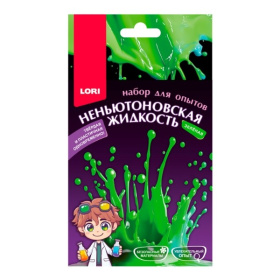 Химические опыты. Неньютоновская жидкость "Зелёная"