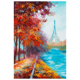 Алмаз мозаика (квадрат.) 17х22 см, с подр., с полным заполн. (20цв) Вдоль реки Сены