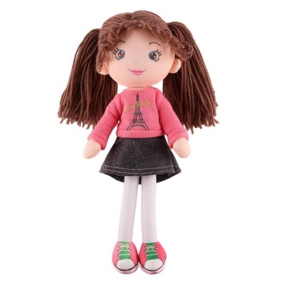 Мягкая игрушка Maxitoys, Кукла Амели в Розовом Джемпере и Юбке, 36 см